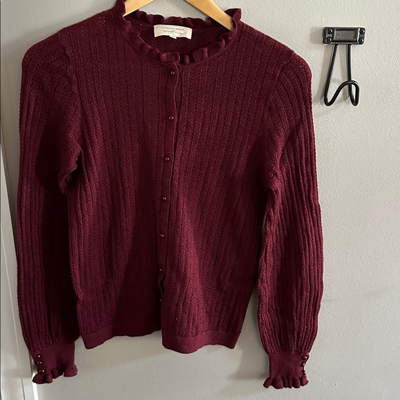 Sezane Louis Cardigan Burgundy - Size M - Picture 1 of 5